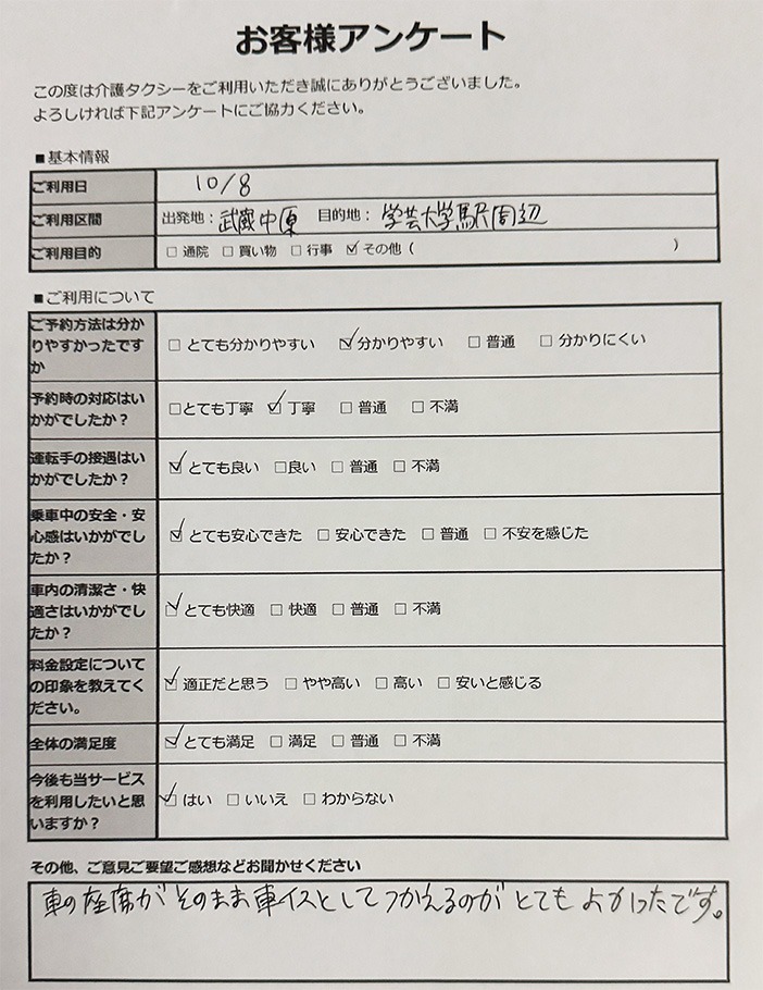 お客様アンケート 4